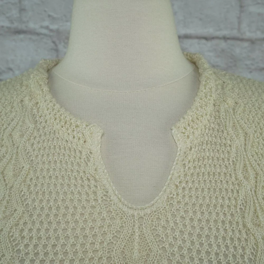 Vintage 80s Crochet Knit Top - Picture 2 of 6